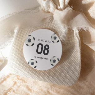 Game Time Voetbal Football Boy Verjaardag Ronde Sticker