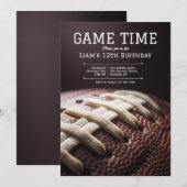Game Time Voetbal Uitnodiging (Voorkant / Achterkant)