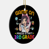 Game tot 3de graad terug naar schoolgamer keramisch ornament (Rechts)