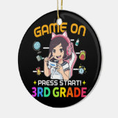 Game tot 3de graad terug naar schoolgamer keramisch ornament (Links)