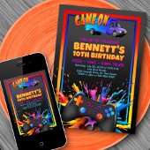 Game Truck Kleurrijke Verjaardag Kaart