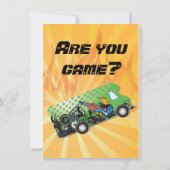 Game Truck Party-uitnodigingen Kaart (Achterkant)