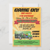 Game Truck Party-uitnodigingen Kaart (Voorkant)