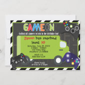Game Truck Video Game Birthday Uitnodiging (Voorkant)
