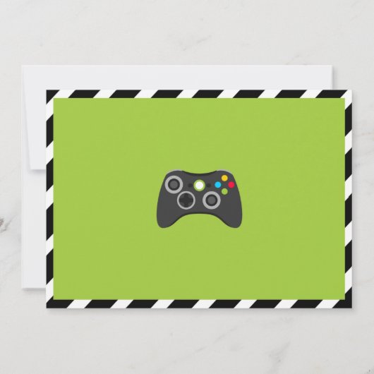 Game Truck Video Game Birthday Uitnodiging (Achterkant)