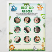 Game van Baby showers van de soort "langoest" (die Briefhoofd (Voorkant / Achterkant)