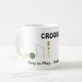 Game van Croquet met Gezegde Koffiemok (Voorkant links)