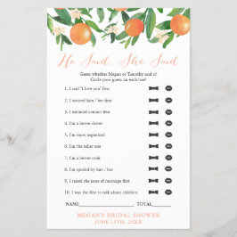 Game van de coedweduwenkast, wie zei het? flyer