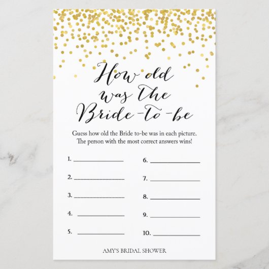 Game van goud - Hoe oud was het al? (Voorkant)