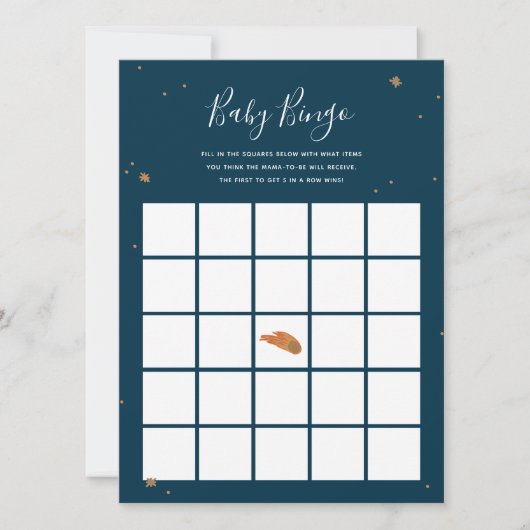 Game van het Baby shower van de Goud van de sterre Kaart (Voorkant)