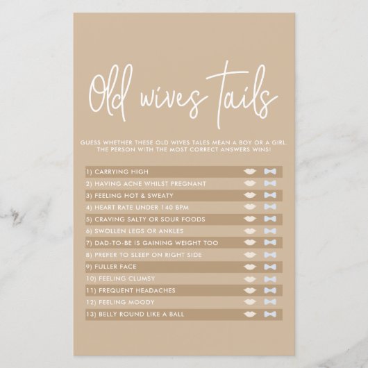 Game van oude Baby showers met een minimalistisch  (Voorkant)