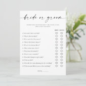 Game van Vrijgezellenfeest Programmakaart (Staand voorkant)