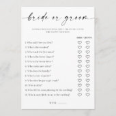 Game van Vrijgezellenfeest Programmakaart (Voorkant)