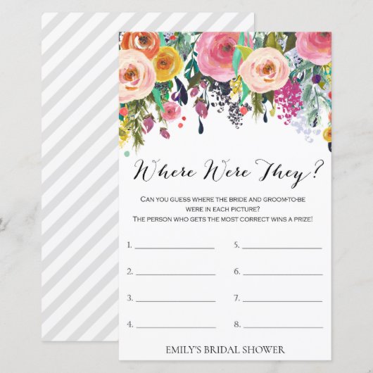 Game van Vrijgezellenfeest van tuin, AFGEDRUKT (Voorkant / Achterkant)