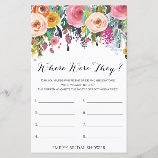 Game van Vrijgezellenfeest van tuin, AFGEDRUKT (Voorkant)