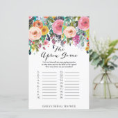 Game van Vrijgezellenfeest van tuin, AFGEDRUKT (Staand voorkant)