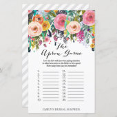 Game van Vrijgezellenfeest van tuin, AFGEDRUKT (Voorkant / Achterkant)