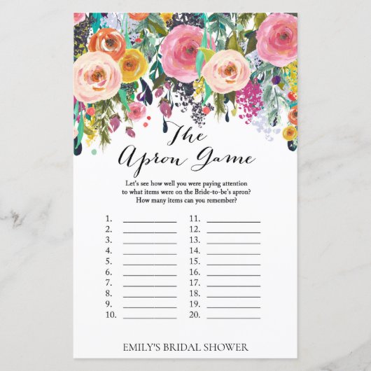 Game van Vrijgezellenfeest van tuin, AFGEDRUKT (Voorkant)