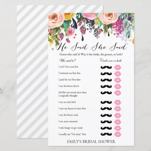 Game van Vrijgezellenfeest van tuin, AFGEDRUKT (Voorkant / Achterkant)