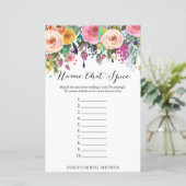 Game van Vrijgezellenfeest van tuin, AFGEDRUKT (Staand voorkant)