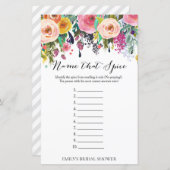 Game van Vrijgezellenfeest van tuin, AFGEDRUKT (Voorkant / Achterkant)