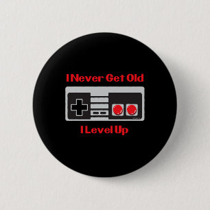 Game Verjaardag Shirt Funny Gaming Shirt voor volw Ronde Button 5,7 Cm
