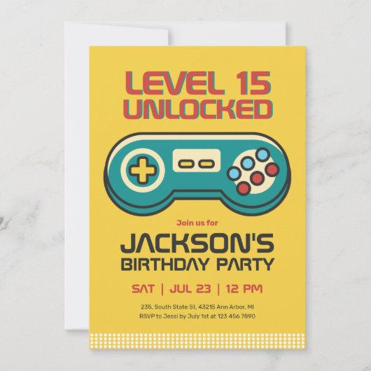 Game Video Game Player Gamer Boy Birthday Kaart (Voorkant)