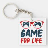 Game voor het leven gamen sleutelhanger (voorkant)