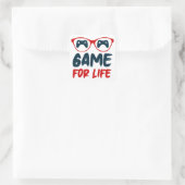 Game voor het leven gamen vierkante sticker (Tas)