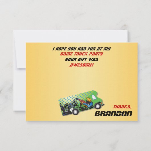 GAMe-vrachtwagen bedankt (Achterkant)