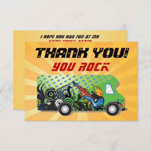 GAMe-vrachtwagen bedankt (Voorkant / Achterkant)