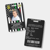 Game Warden Conservation Officer Logo Foto ID Badge (Voor- en achterkant)