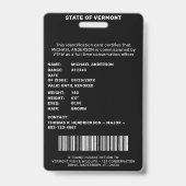 Game Warden Conservation Officer Logo Foto ID Badge (Achterkant)