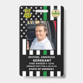 Game Warden Conservation Officer Logo Foto ID Badge (Voorzijde)