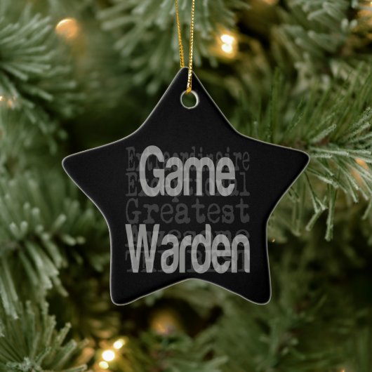 Game Warden Extraordinaire Keramisch Ornament (Boom)