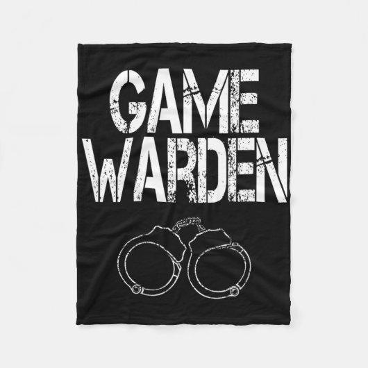 Game Warden Handboeien Lazy Halloween Kostuum Fleece Deken (Voorkant)