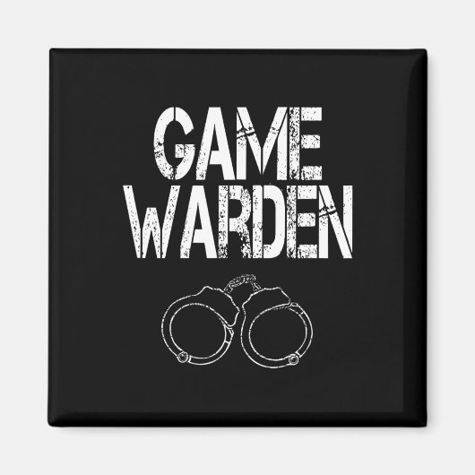 Game Warden Handboeien Lazy Halloween Kostuum Magneet (Voorkant)