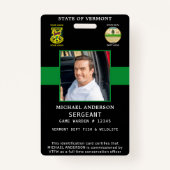 Game Warden Law Enforcement Officer Foto Logo ID Badge (Voorkant)