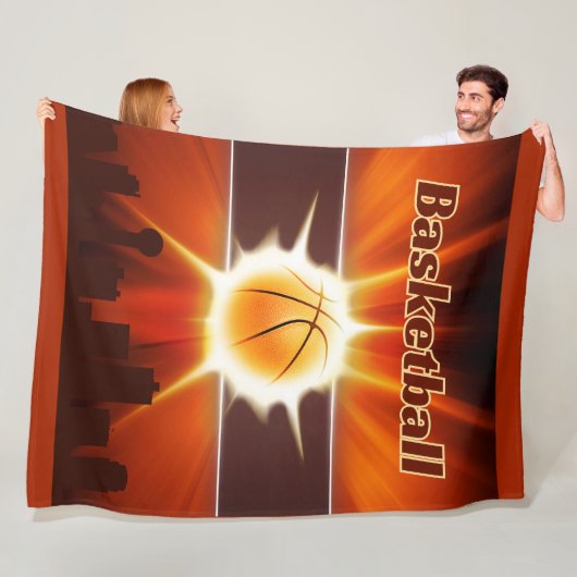 Game-winnende basketbal energie van het Hof MVP Fleece Deken (In situ)