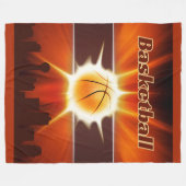 Game-winnende basketbal energie van het Hof MVP Fleece Deken (Voorkant (Horizontaal))