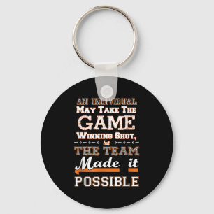 Game Winning Shot Sports Team Building Motivationa Sleutelhanger