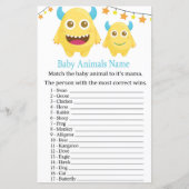 Game Yellow Monster Baby Animals Name Game (Voorkant)