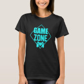 Game Zone Controller Blue Video Game Gamer 1 T-shirt (Voorkant)