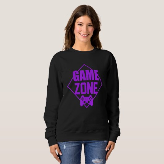 Game Zone Controller Purple Video Game Gamer Shirt (Voorkant volledig)