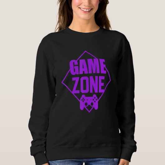 Game Zone Controller Purple Video Game Gamer Shirt (Voorkant)