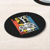  gamebeleving op de 41ste levensstandaard ronde kartonnen onderzetter (Gebogen)