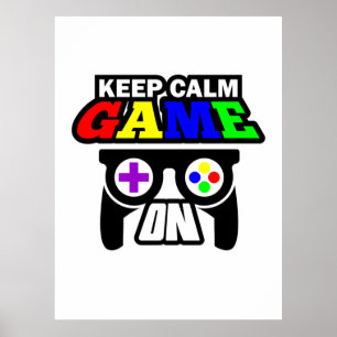 Gamecadeautje Kalm houden Poster