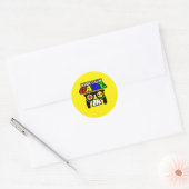 Gamecadeautje Kalm houden Ronde Sticker (Envelop)