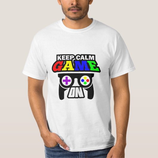 Gamecadeautje Kalm houden T-shirt (Voorkant)