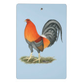Gamecock Blauwe Rode Haan Mini Klembord (Achterkant)